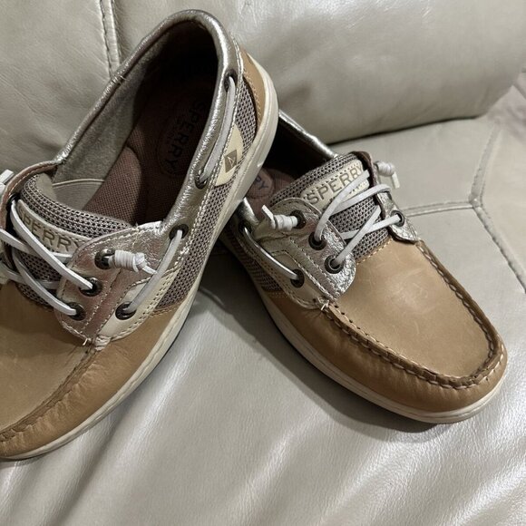 SPERRY TOP-SIDER Women Angelfish Metallic Trimmed Boat Shoe Sz6.5 #STS97410 NWOT - Picture 5 of 9